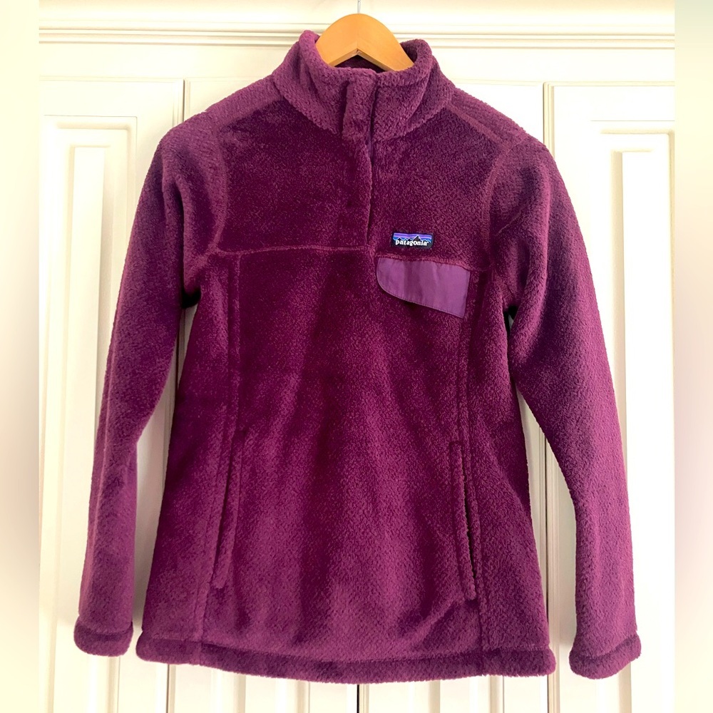 Patagonia Purple Quarter Snap Up Fleece Sweater Pullover Jacket‎ Size Small
